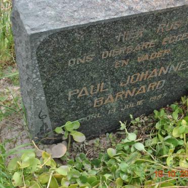 BARNARD Paul Johannes -1957