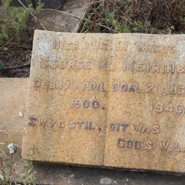 MEIRING George M. 1900-1940