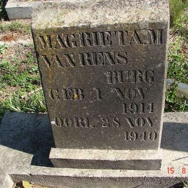 RENSBURG Magrieta M., van 1914-1940