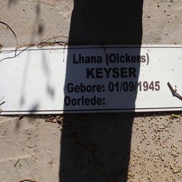 KEYSER Lhana nee OLCKERS 1945-