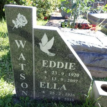 WATSON Eddie 1920-2007 & Ella 1926-2016