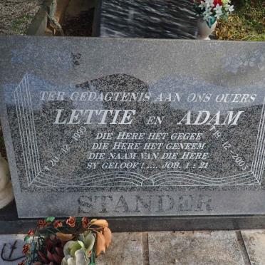 STANDER Adam -2003 & Lettie -1999