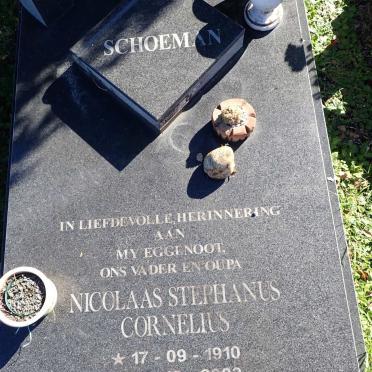SCHOEMAN Nicholaas Stephanus Cornelius 1910-2003