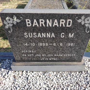 BARNARD Susanna G.M. 1899-1981