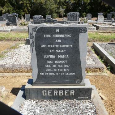 GERBER Sophia Maria ne BOSHOFF 1907-1970