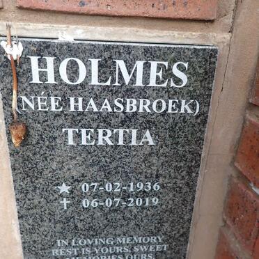 HOLMES Tertia nee HAASBROEK 1936-2019