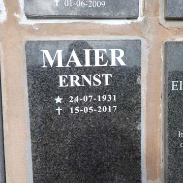MAIER Ernst 1931-2017