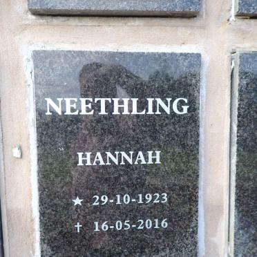 NEETHLING Hannah 1923-2016