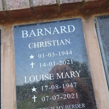 BARNARD Christian 1944-2021 & Louise Mary 1947-2021