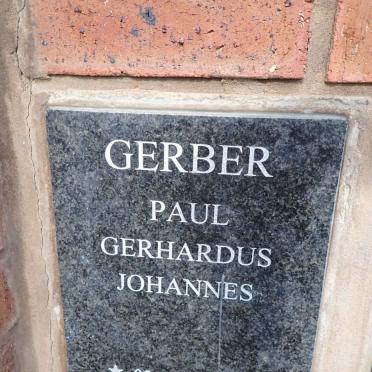 GERBER Paul Gerhardus Johannes 1936-2006