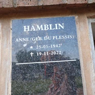 HAMBLIN Anne nee DU PLESSIS 1942-2022
