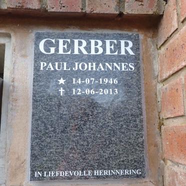 GERBER Paul Johannes 1946-2013
