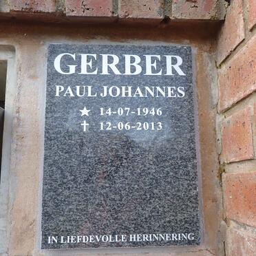 GERBER Paul Johannes 1946-2013