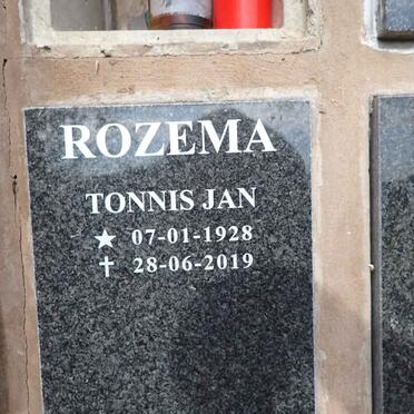 ROZEMA Tonnis Jan 1928-2019