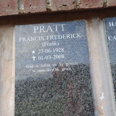 PRATT Francis Frederick 1928-2008