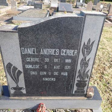 GERBER Daniel Andries 1881-1971