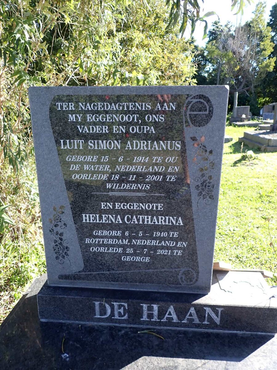 HAAN Simon Adrianus, de 1914-2001 & Helena Catharina 1940-2021