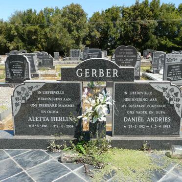 GERBER Daniel Andries 1912-1983 &amp; Aletta Herlina 1918-2004