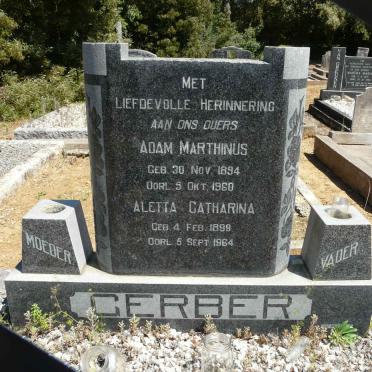 GERBER Adam Marthinus 1894-1960 &amp; Aletta Catharina 1899-1964
