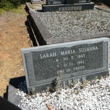 GERBER Sarah Maria Susanna 1885-1962