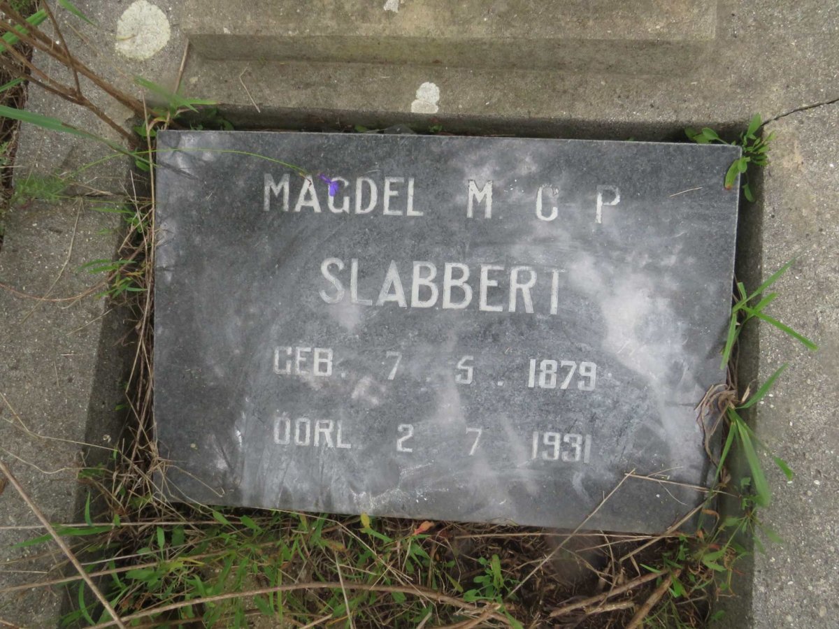 SLABBERT Magdel M.C.P. 1879-1931