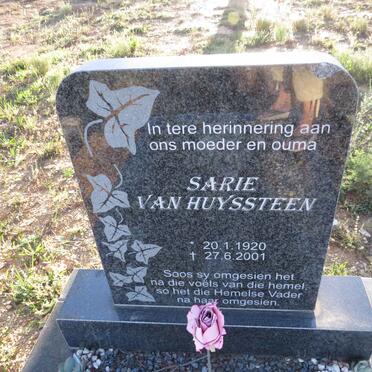 HUYSSTEEN Sarie, van 1920-2001