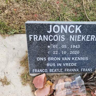 JONCK Francois Niekerk 1943-2020