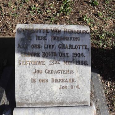 RENSBURG Charlotte, van 1904-1936