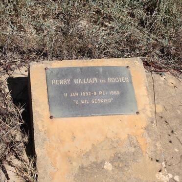 ROOYEN Henry William, van 1892-1965