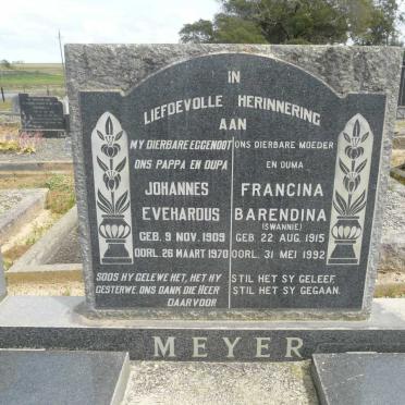 MEYER Johannes Everhardus 1909-1970 &amp; Francina Barendina 1915-1992