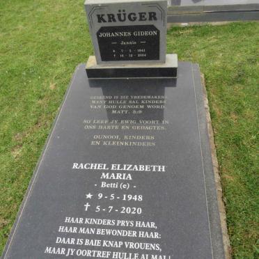 KRUGER Johannes Gideon 1941-2004 &amp; Rachel Elizabeth Maria 1948-2020