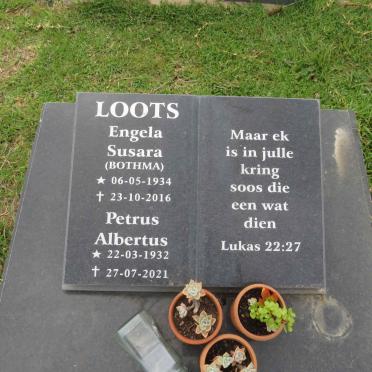 LOOTS Petrus Albertus 1932-2021 &amp; Engela Susara BOTHMA 1934-2016