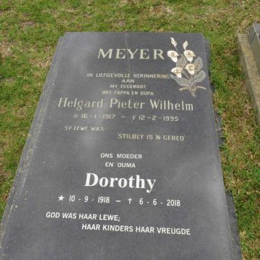 MEYER Helgard Pieter Wilhelm 1917-1995 &amp; Dorothy 1918-2018