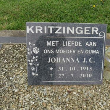 KRITZINGER Johanna J.C. 1913-2010