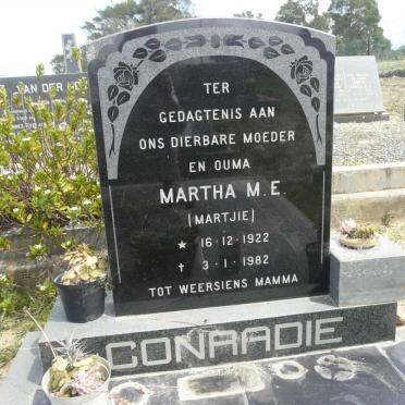 CONRADIE Martha M.E. 1922-1982