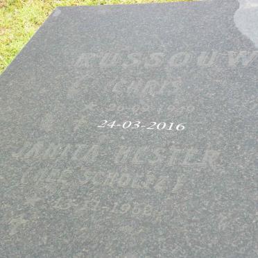 RUSSOUW Chris 1949-2016 &amp; Janita Hester SCHOLTZ 1962-
