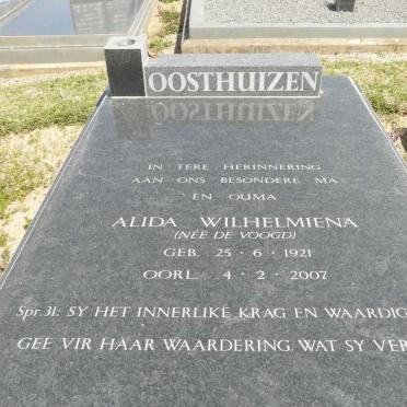 OOSTHUIZEN Alida Wilhelmiena nee DE VOOGD 1921-2007