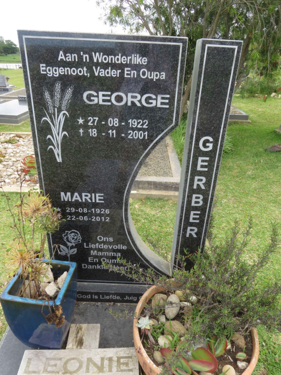 GERBER George 1922-2001 &amp; Marie 1926-2012