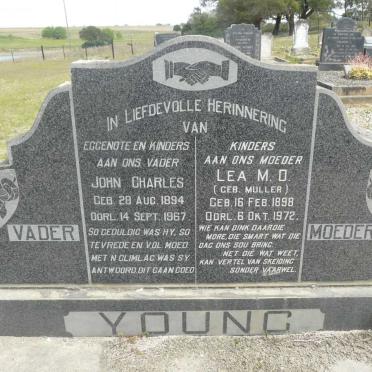 YOUNG John Charles 1894-1967 &amp; Lea M.D. MULLER 1898-1972