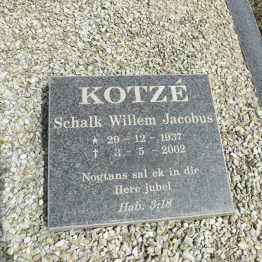 KOTZE Schalk Willem Jacobus 1937-2002