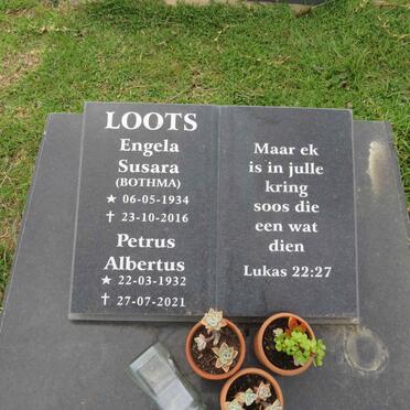 LOOTS Petrus Albertus 1932-2021 &amp; Engela Susara BOTHMA 1934-2016