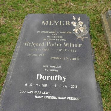 MEYER Helgard Pieter Wilhelm 1917-1995 &amp; Dorothy 1918-2018