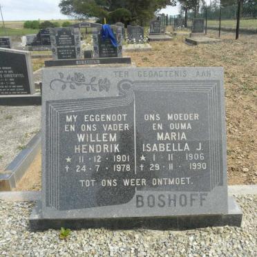 BOSHOFF Willem Hendrik 1901-1978 &amp; Maria Isabella J. 1906-1990