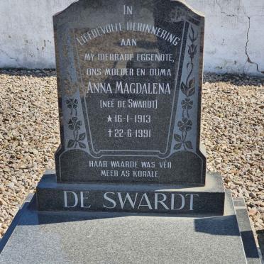 SWARDT Anna Magdalena, de nee DE SWARDT 1913-1991