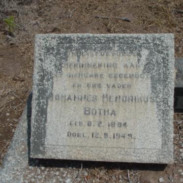 BOTHA Johannes Hendrikus 1884-1949