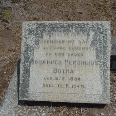 BOTHA Johannes Hendrikus 1884-1949