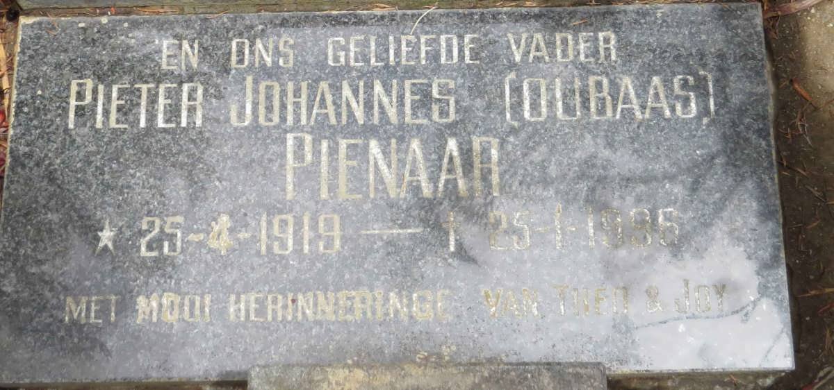 PIENAAR Pieter Johannes 1919-1996