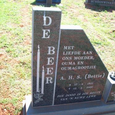 BEER A.H.S., de 1931-2006