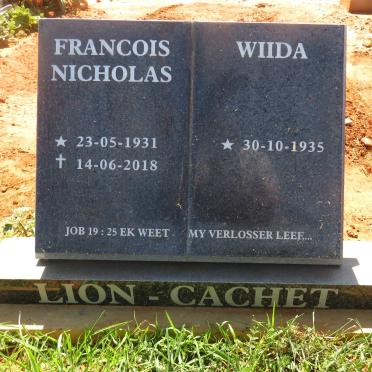 CACHET Francois Nicholas, LION 1931-2018 &amp; Wiida 1935-