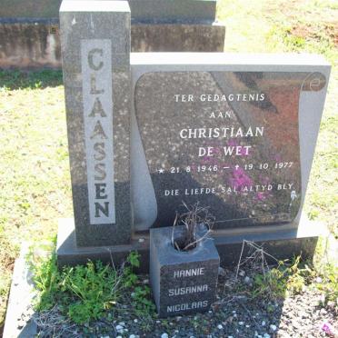 CLAASSEN Christiaan De Wet 1946-1977